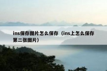 ins保存图片怎么保存（ins上怎么保存第二张图片）