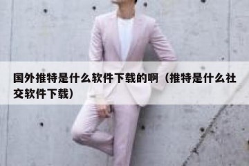 国外推特是什么软件下载的啊（推特是什么社交软件下载）