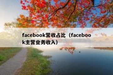facebook营收占比（facebook主营业务收入）