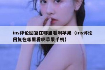 ins评论回复在哪里看啊苹果（ins评论回复在哪里看啊苹果手机）