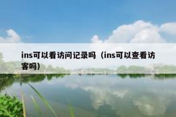 ins可以看访问记录吗（ins可以查看访客吗）