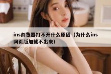 ins浏览器打不开什么原因（为什么ins网页版加载不出来）