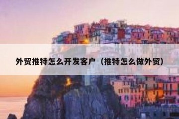 外贸推特怎么开发客户（推特怎么做外贸）