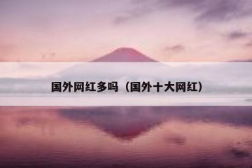 国外网红多吗（国外十大网红）