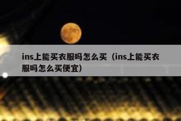 ins上能买衣服吗怎么买（ins上能买衣服吗怎么买便宜）