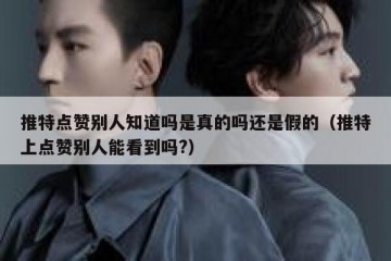 推特点赞别人知道吗是真的吗还是假的（推特上点赞别人能看到吗?）