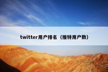 twitter用户排名（推特用户数）
