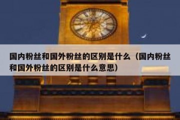 国内粉丝和国外粉丝的区别是什么（国内粉丝和国外粉丝的区别是什么意思）