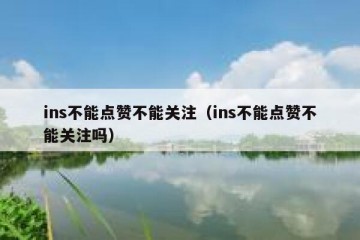 ins不能点赞不能关注（ins不能点赞不能关注吗）