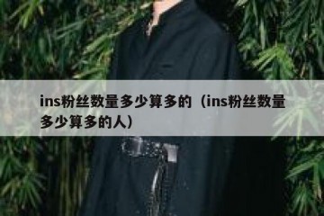 ins粉丝数量多少算多的（ins粉丝数量多少算多的人）