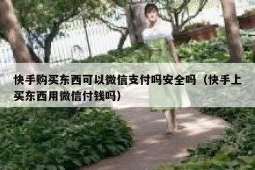 快手购买东西可以微信支付吗安全吗（快手上买东西用微信付钱吗）
