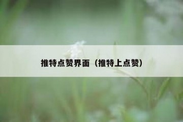 推特点赞界面（推特上点赞）