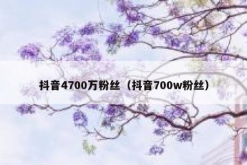 抖音4700万粉丝（抖音700w粉丝）