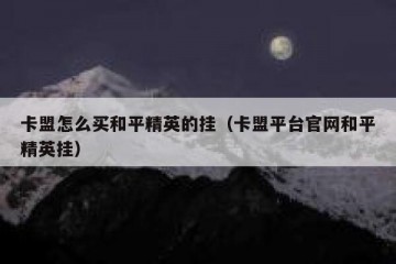 卡盟怎么买和平精英的挂（卡盟平台官网和平精英挂）