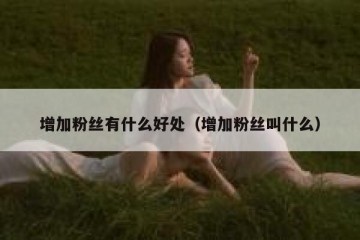 增加粉丝有什么好处（增加粉丝叫什么）