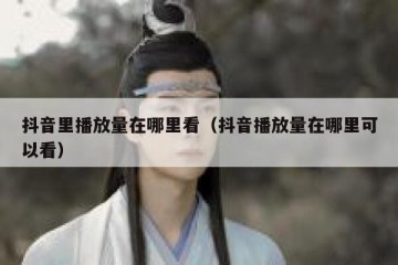 抖音里播放量在哪里看（抖音播放量在哪里可以看）