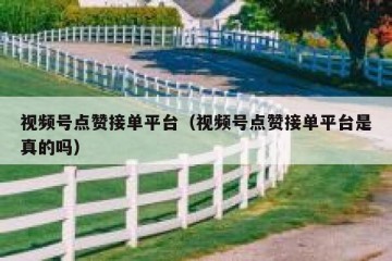 视频号点赞接单平台（视频号点赞接单平台是真的吗）