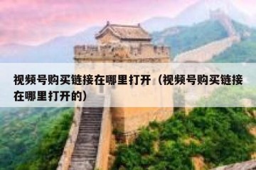 视频号购买链接在哪里打开（视频号购买链接在哪里打开的）