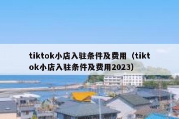 tiktok小店入驻条件及费用（tiktok小店入驻条件及费用2023）