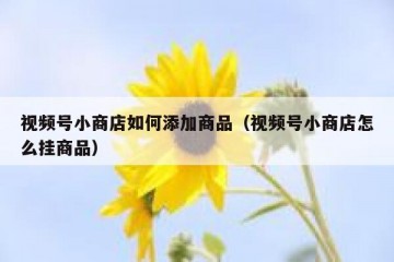 视频号小商店如何添加商品（视频号小商店怎么挂商品）