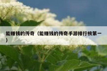能赚钱的传奇（能赚钱的传奇手游排行榜第一）