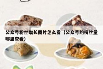 公众号粉丝增长图片怎么看（公众号的粉丝量哪里查看）