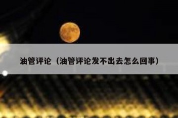 油管评论（油管评论发不出去怎么回事）