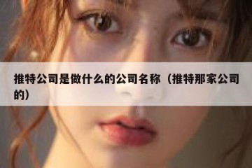 推特公司是做什么的公司名称（推特那家公司的）
