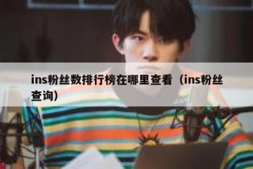 ins粉丝数排行榜在哪里查看（ins粉丝查询）