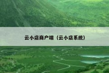 云小店商户端（云小店系统）
