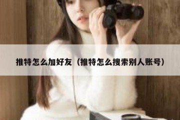 推特怎么加好友（推特怎么搜索别人账号）