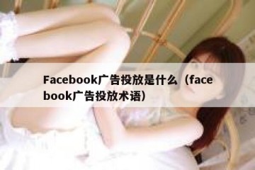 Facebook广告投放是什么（facebook广告投放术语）