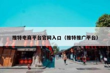 推特电商平台官网入口（推特推广平台）