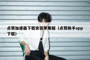 点赞加速器下载安装苹果版（点赞助手app下载）
