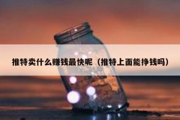 推特卖什么赚钱最快呢（推特上面能挣钱吗）