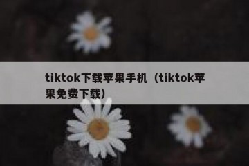 tiktok下载苹果手机（tiktok苹果免费下载）