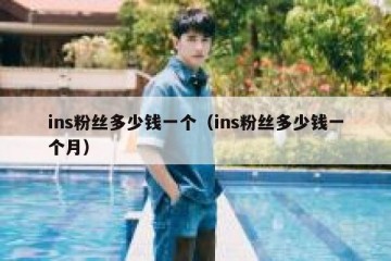 ins粉丝多少钱一个（ins粉丝多少钱一个月）