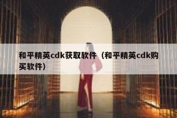 和平精英cdk获取软件（和平精英cdk购买软件）