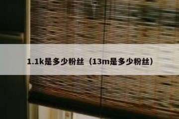 1.1k是多少粉丝（13m是多少粉丝）