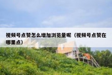 视频号点赞怎么增加浏览量呢（视频号点赞在哪里点）