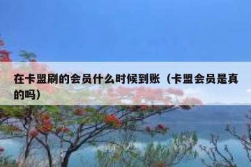 在卡盟刷的会员什么时候到账（卡盟会员是真的吗）