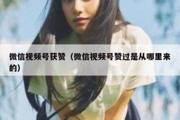 微信视频号获赞（微信视频号赞过是从哪里来的）