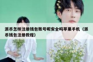 派币怎样注册钱包账号呢安全吗苹果手机（派币钱包注册教程）