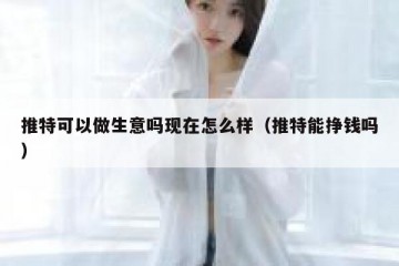 推特可以做生意吗现在怎么样（推特能挣钱吗）