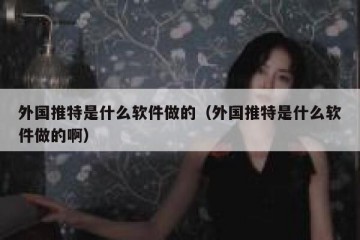 外国推特是什么软件做的（外国推特是什么软件做的啊）