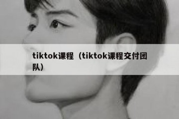tiktok课程（tiktok课程交付团队）