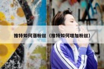 推特如何涨粉丝（推特如何增加粉丝）