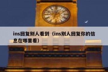 ins回复别人看到（ins别人回复你的信息在哪里看）