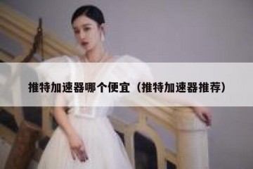 推特加速器哪个便宜（推特加速器推荐）