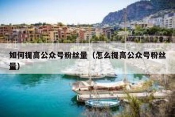 如何提高公众号粉丝量（怎么提高公众号粉丝量）